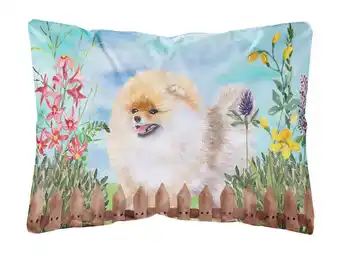 Walmart Pomeranian Spring Canvas Fabric Decorative Pillow offer