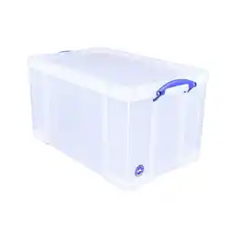 Walmart Open Box Really Useful Box 84L Storage Container w/Snap Lid & Clip Lock, Clear offer