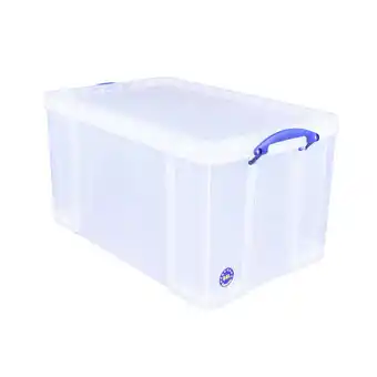 Walmart Open Box Really Useful Box 84L Storage Container w/Snap Lid & Clip Lock, Clear offer