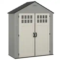 Walmart Suncast Everett Outside Storage Equipment Shed with Double Door Entry, Gray offer