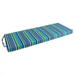 Walmart Blazing Needles 54-inch by 19-inch Patterned Outdoor Spun Polyester Bench Cushion 954X19-REO-35 offer