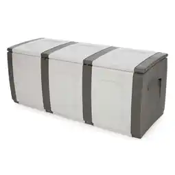 Walmart Homeplast Bold Plastic Storage Trunk Resin Deck Box for Patio Cushions, Gray/Anthracite offer