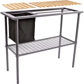 Walmart Weatherguard Steel Potting Bench with Wood Top offer