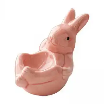 Walmart CUTICATE 5xCeramic Rabbit Egg Cup Modern for Soft Boiled Egg for Breakfast Table Easter Pink offer