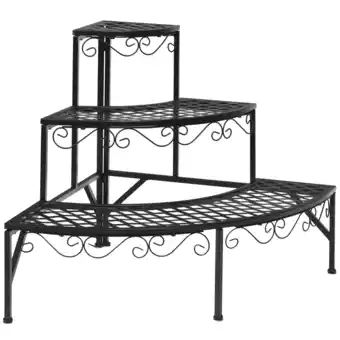 Walmart Costway Corner Plant Stand Metal 3 Tier Ladder Potted Shelf Flower Holder Display Rack offer