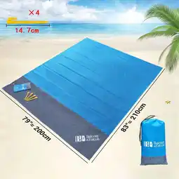 Walmart COWIN Sand Free Beach Blanket, Outdoor Waterproof Picnic Blanket, 79 X 83 in offer