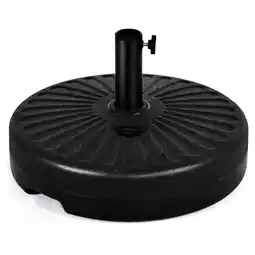 Walmart Costway 20'' Round 23L Water Filled Umbrella Base Stand Self-filled Patio Furniture Black offer