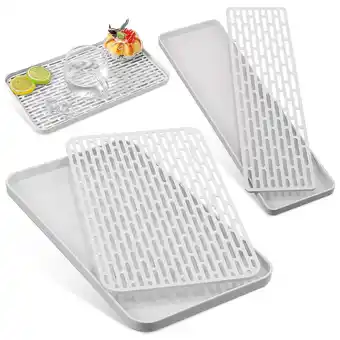 Walmart Eease Double-layer Dish Drainer Mats for Kitchen Counter (2pcs) offer