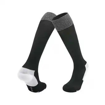 Walmart CAIJIEXI High Elastic Long Tube Football Socks for Soccer Shin Guards Knee Sport Hose Black offer