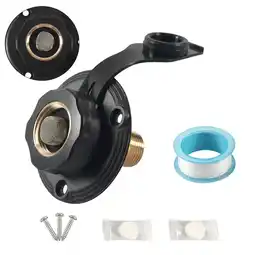 Walmart Fule City Water Inlet With Check Valve Flange Hose Connector Connection Fill For RV offer