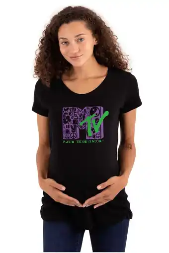 Walmart Retro MTV Peace Zen Hippie Logo Women's Maternity T Shirt Tee Brisco Brands S offer