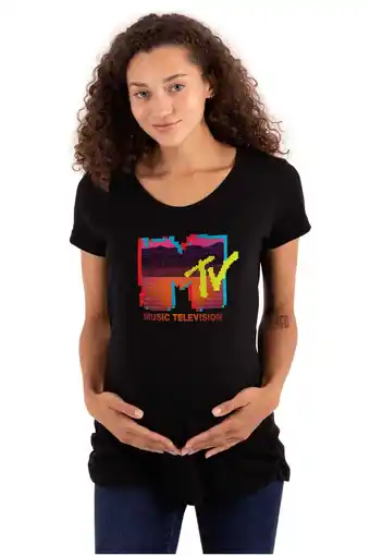 Walmart Retro MTV Vaporwave Landscape Logo Women's Maternity T Shirt Tee Brisco Brands S offer