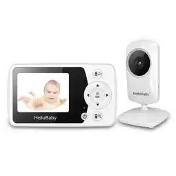 Walmart HelloBaby HB31 Night Vision baby monitor with Camera and Audio, 1000ft, No Wifi, Lullaby, 2.4 LCD offer