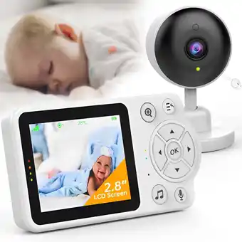 Walmart Fixdono Baby Monitor with Camera and Audio, Video Baby Monitor, Night Vision, 2-Way Talk, 480P offer