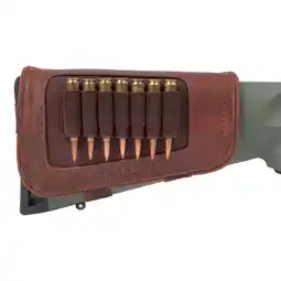 Walmart Allen Company New Castle Leather Buttstock Ammo Carrier, Holds 7 Cartridges, Brown offer