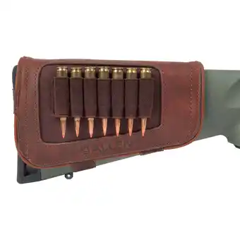 Walmart Allen Company New Castle Leather Buttstock Ammo Carrier, Holds 7 Cartridges, Brown offer