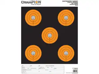 Walmart Champion Traps and Targets Shotkeeper 5 Bulls, 12-Pack Orange, Large offer