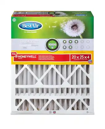 Walmart BestAir HW2025-8R Honeywell 20x25x4 Series 1000 MERV 8 Furnace Filter offer