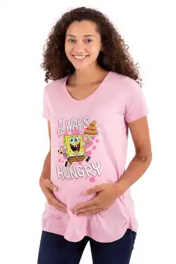 Walmart Funny SpongeBob Cartoon Always Hungry Women's Maternity T Shirt Tee Brisco Brands S offer