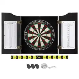 Walmart Viper Hudson Dartboard Cabinet Black and Slash Sisal Dartboard offer