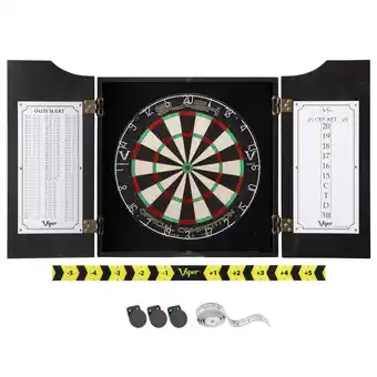 Walmart Viper Hudson Dartboard Cabinet Black and Slash Sisal Dartboard offer