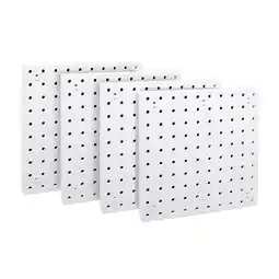 Walmart 4 Piece Pegboard Wall Organizer, White Hanging, for Craft Room, Garage, Kitchen, Living Room offer