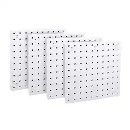 Walmart 4 Piece Pegboard Wall Organizer, White Hanging, for Craft Room, Garage, Kitchen, Living Room offer