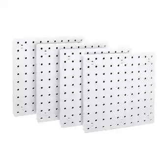 Walmart 4 Piece Pegboard Wall Organizer, White Hanging, for Craft Room, Garage, Kitchen, Living Room offer