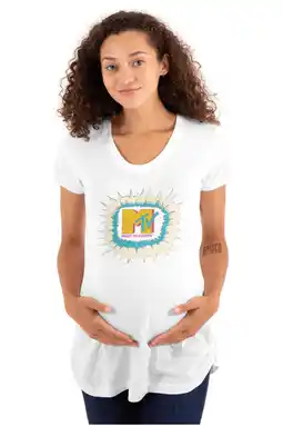 Walmart Retro Classic MTV Logo Explosion Women's Maternity T Shirt Tee Brisco Brands S offer