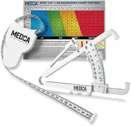 Walmart MEDca Body Fat Caliper and Measuring Tape for Skinfold Caliper - White offer