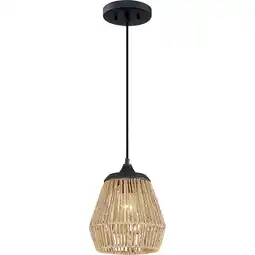 Walmart Quoizel RMI1509EK Romain 1 Light 9 inch Earth Black Mini Pendant Ceiling Light offer