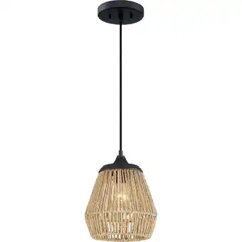 Walmart Quoizel RMI1509EK Romain 1 Light 9 inch Earth Black Mini Pendant Ceiling Light offer