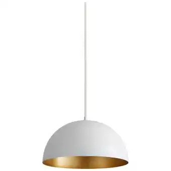 Walmart 3-20-650-Oxygen Lighting-Lucci - 15.75 Inch 18W 1 LED Pendant-White/Industrial Brass Finish offer