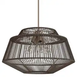 Walmart Hunter Brookhollow 24 Pendant Brookhollow 4 Light 25 Wide Pendant - Sable Rattan offer