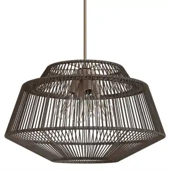 Walmart Hunter Brookhollow 24 Pendant Brookhollow 4 Light 25 Wide Pendant - Sable Rattan offer