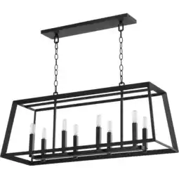 Walmart Cyan Design 103-8Lt-Hyperion Hyperion 8 Light 37 Wide Cage Linear Chandelier - Noir offer