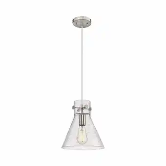 Walmart Innovations Lighting Newton Cone - 1 Light 10 Cord Hung Pendant Satin Nickel/Seedy offer