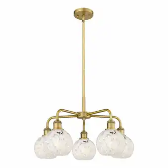 Walmart Innovations Lighting - White Mouchette - 5 Light Stem Hung Chandelier In Modern offer