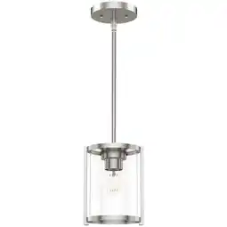 Walmart Hunter Astwood Brushed Nickel 1 Light Pendant Ceiling Light Fixture offer