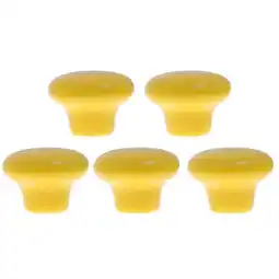 Walmart 5pcs Durable Round Ceramic Kitchen Cabinet Drawer Door Knobs Pull Handles - Size S (Yellow) offer