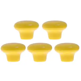 Walmart 5pcs Durable Round Ceramic Kitchen Cabinet Drawer Door Knobs Pull Handles - Size S (Yellow) offer