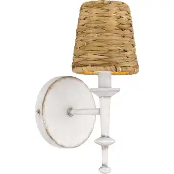 Walmart Quoizel Flannery 1-Light Antique White Wall Sconce offer