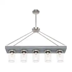 Walmart Hunter Fans - Devon Park 5-Light Rectangle Chandelier in Casual Style-38 Inches offer