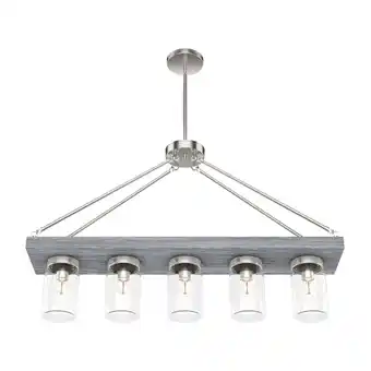 Walmart Hunter Fans - Devon Park 5-Light Rectangle Chandelier in Casual Style-38 Inches offer