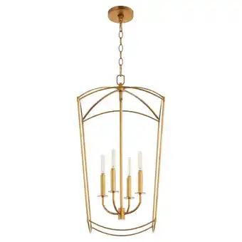 Walmart Quorum International 6812-4 Mantle 4 Light 15 Wide Pendant - Gold offer