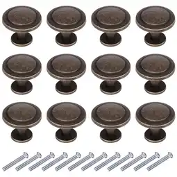 Walmart YIHATA 1-1/4 (31mm) Zinc Alloy Cabinet Knob, Antique Bronze, 12 Pack offer