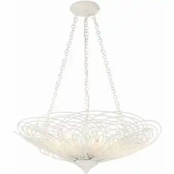 Walmart Crystorama Doral 6 Light Matte White Chandelier - 24W x 10H x 24D offer