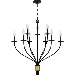 Walmart Quoizel Mag5032 Margaret 9 Light 32 Wide Taper Candle Style Chandelier - Black offer