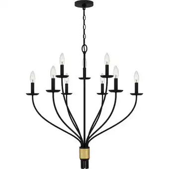 Walmart Quoizel Mag5032 Margaret 9 Light 32 Wide Taper Candle Style Chandelier - Black offer