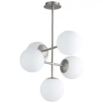 Walmart 3-681-24-Oxygen Lighting-Nebula - 21.75 Inch 30W 5 LED Pendant-Satin Nickel Finish offer